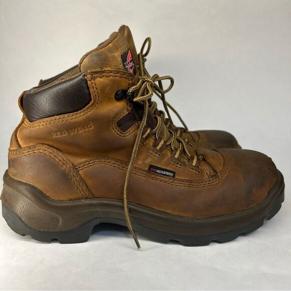 Red Wing 2327 Women Size 8.5D Brown Leather Safety Steel Toe Waterproof Boot - Picture 4 of 10